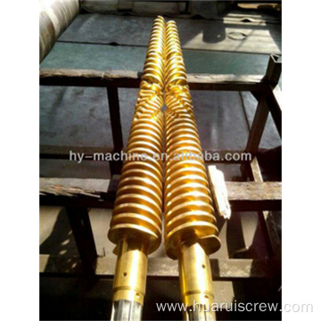 WPC Conical twin screw for plastic extrusion machine